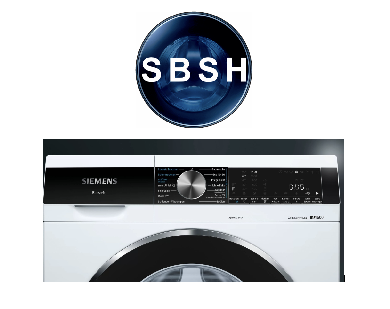 Siemens Waschtrockner 9/6 Kg (serviciert) | 1 Jahr Händlergarantie – Bild 2